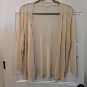 Cato Open-Front Cream Cardigan Sweater